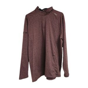 UNRL ELITE  Quarter Zip Sweatshirt Heathered Burgundy Golf Performance Men’s XXL